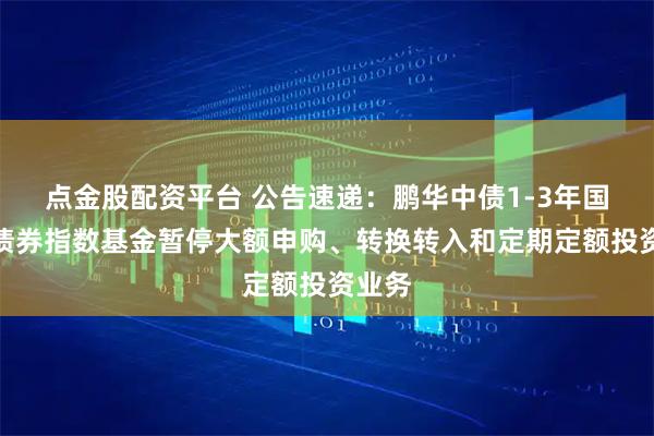 点金股配资平台 公告速递：鹏华中债1-3年国开行债券指数基金暂停大额申购、转换转入和定期定额投资业务